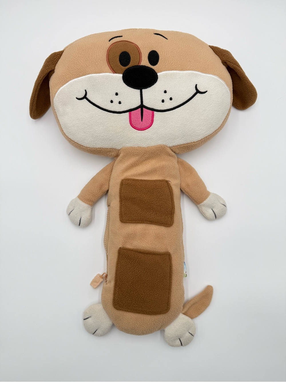 SeatPets Dog Plush Seat Belt Pillow Kids Travel Buddy Storage Toy
